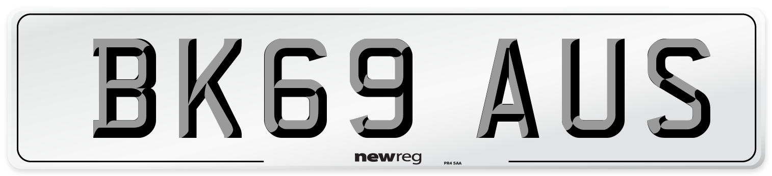 BK69 AUS Number Plate from New Reg